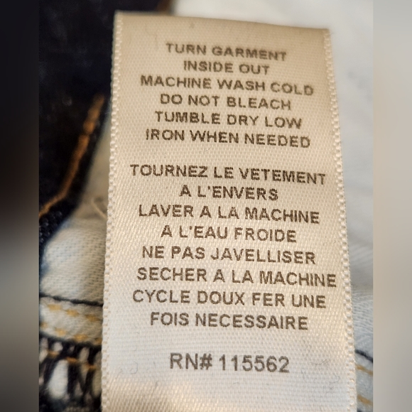 Elizabeth and James TEXTILE 'Gloria' Flared Jeans, Dark Wash, Size US 29 - Picture 8 of 8